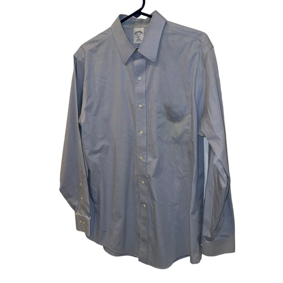 Men’s Brooks Brothers Blue Long Sleeve Button Down Oxford Dress Shirt. Size 16. - Picture 5 of 12